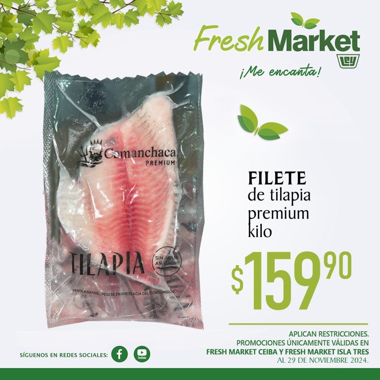 FILETE DE TILAPIA PREMIUM FRESH MARKET LEY